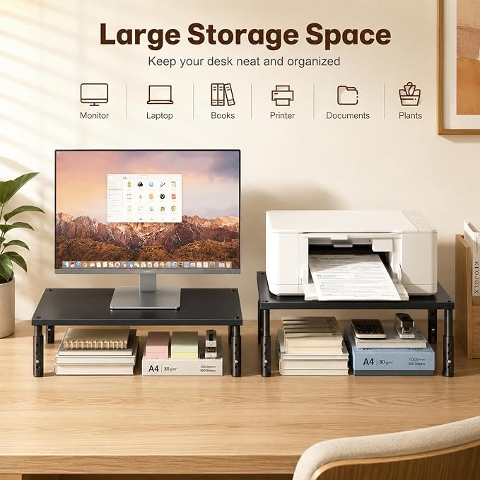 OPNICE Desk Organizers and Accessories, Adjustable Computer Monitor Stand Riser - Image 7