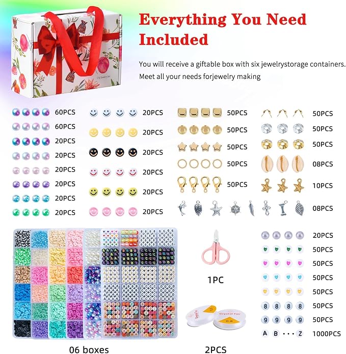 SJZWSD 6-Box Friendship Bracelet Making Kit - Image 4