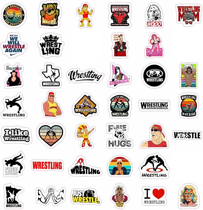 BulbaCraft 100Pcs Wrestling Stickers and Decals - Image 3