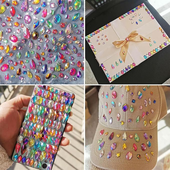 500 Pcs Mixed 10 Colors AB Colorful Gems Rhinestones - Image 5