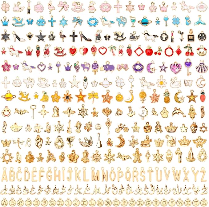 SANNIX 350Pcs Charms for Jewelry Making by SANNIX