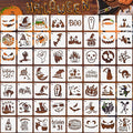 Augshy 56 Pack Small Halloween Pumpkin Stencils by Augshy