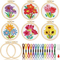 ZOIIWA 6PCS Summer Themed Flower Cross Sewing Kits by ZOIIWA