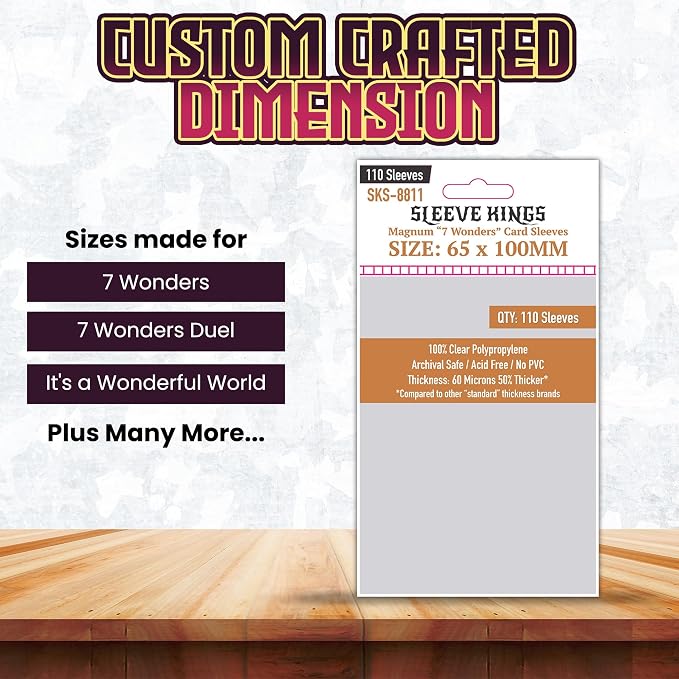 Sleeve Kings Standard Card Sleeves – 110 Count, Large Size, Compatible - Image 3