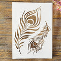 TIAMECH A4 Reusable Peacock Feather Stencil by TIAMECH