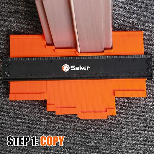 Saker Contour Gauge Duplication-Adjustable Lock-Precisely Copy Irregular Shape-Irregular Woodworking Tracing-Must Have Tool Christmas Gifts for DIY Handyman Men Husband Dad 10 Inch+5 Inch