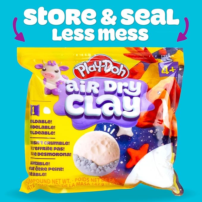 Play-Doh Brand Air-Dry Clay, 5 oz. Air and Modeling Clay Bag, Arts and Crafts - Image 4