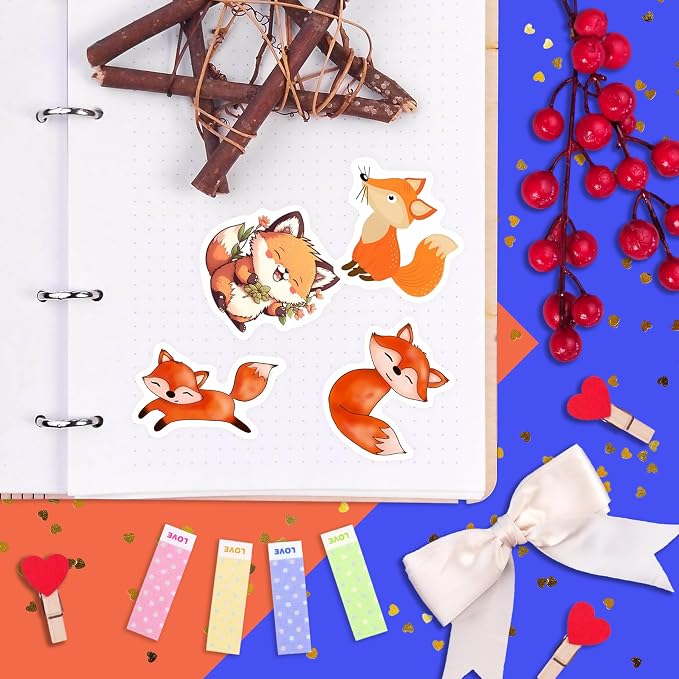 BulbaCraft Fox Stickers for Water Bottle and Laptop - Image 6