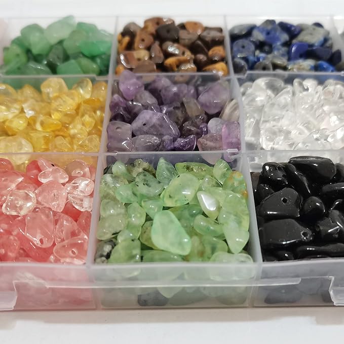 GangGangHao 1888 Pcs Natural Chip Stone Beads About 500g Irregular Gemstones - Image 5