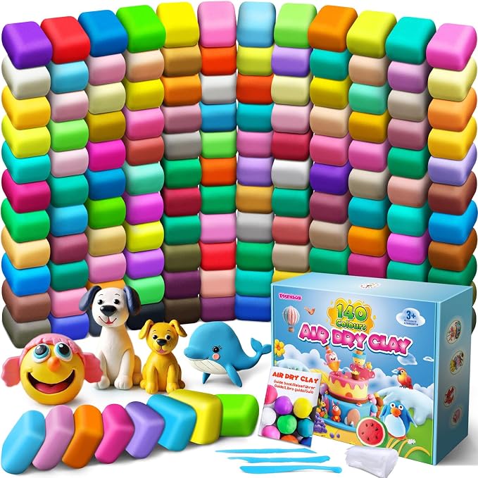 ESSENSON Air Dry Clay, 140 Colors, Modeling Clay by ESSENSON