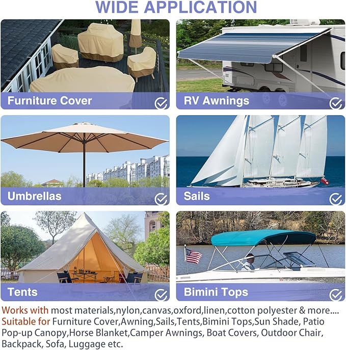 Canvas Repair Patch 9×11 Inch 3Pcs Waterproof Self-Adhesive Fabric Repair Patch for Tents,Boat Cover,Pop Up Canopy,Patio,Bags,Car Seats,Sofas,Furniture Cover (Beige)