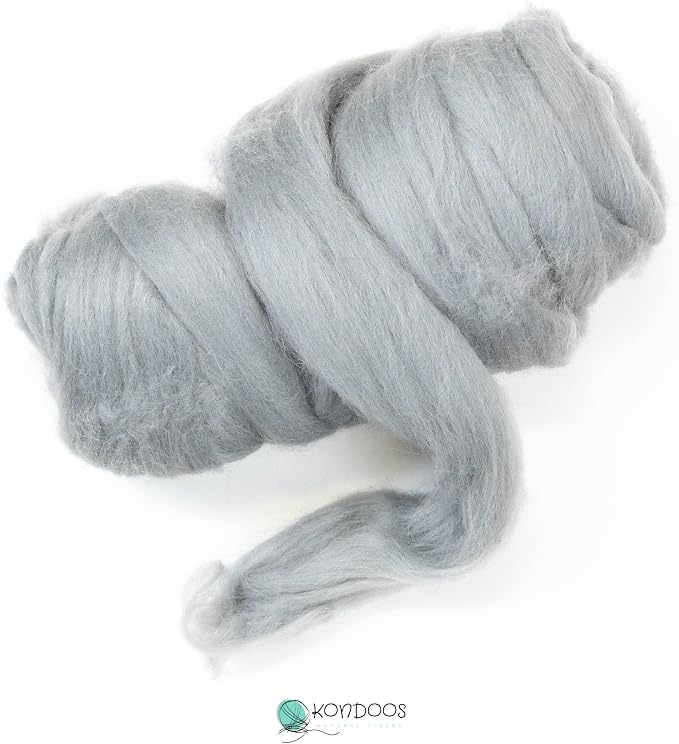 Colored Natural Wool roving, 8 OZ. Best Wool - Image 2
