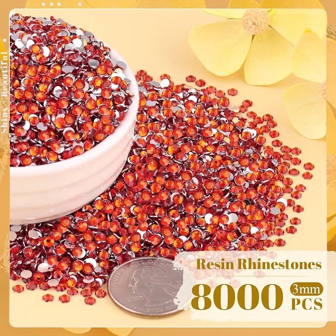 8000PCS 3mm Resin Rhinestones Bulk - Image 2