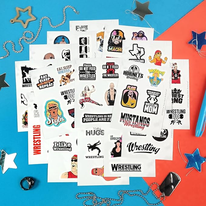 BulbaCraft 100Pcs Wrestling Stickers and Decals - Image 5