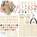 BESARME 413PCS Charms Lip Gloss Keychain Making Kit DIY Keychains Including Key by BESARME