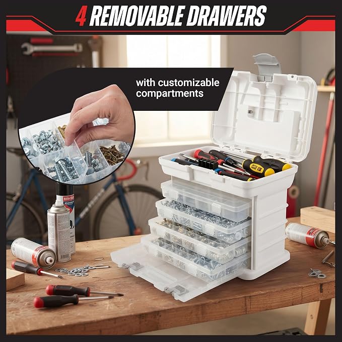 Stalwart Portable Tool Box Small Parts Organizer - Image 3