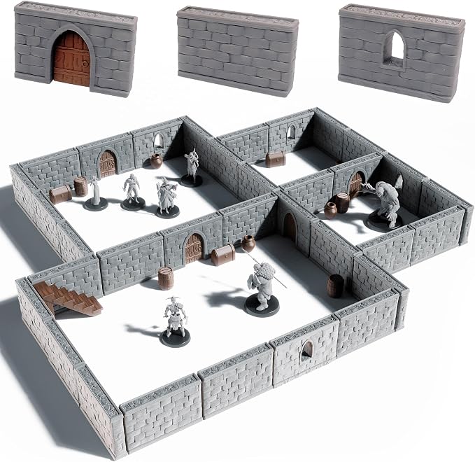 Dungeon Walls Modular DND Terrain Set by STAHLHAMMERS