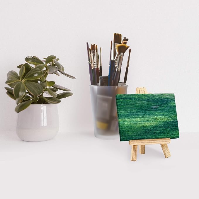 FIXSMITH 3x4 Inch Mini Stretched Canvas Easel Set- Bulk Pack of 12, Set - Image 4