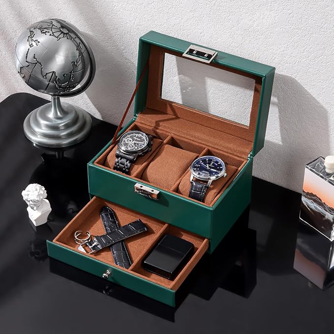 ProCase Watch Box, 3 Slot Watches Display Case - Image 7