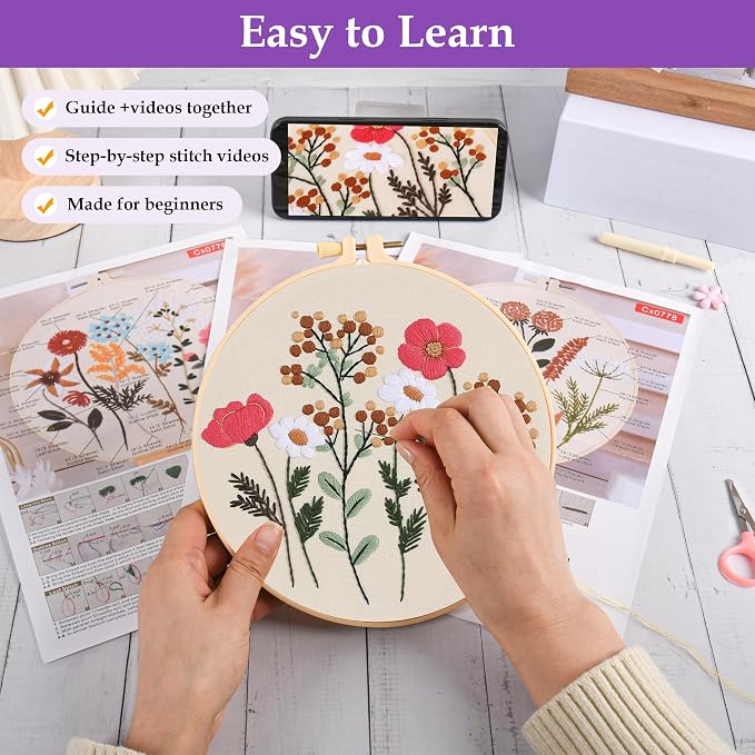3 Sets Embroidery Kit, Cross Stitch Kits - Image 3