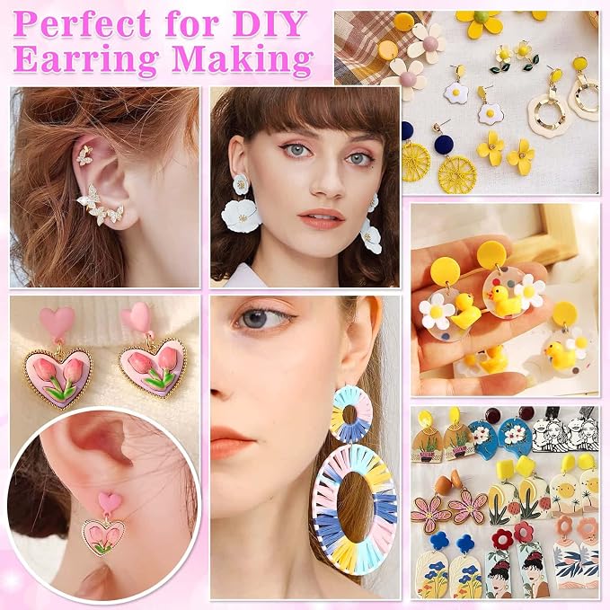Anezus Jewelry Glue With 600pcs Stainless Steel Earring Posts and Backs - Image 7