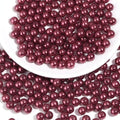 500pcs Wine Red 8mm Pearl Beads by chuyau