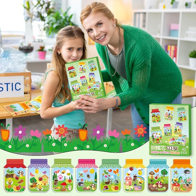 CY2SIDE Spring Bugs Jar Scene Stickers - Image 5