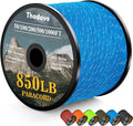 Reflective Paracord Rope 850Ib, 50/100/200/500/1000ft 4MM 11 Strand Strong Parachute Cord, Heavy Duty Paracord Rope for Tent Camping, Fishing, Hiking, DIY Crafts Bracelet, Blue 500FT