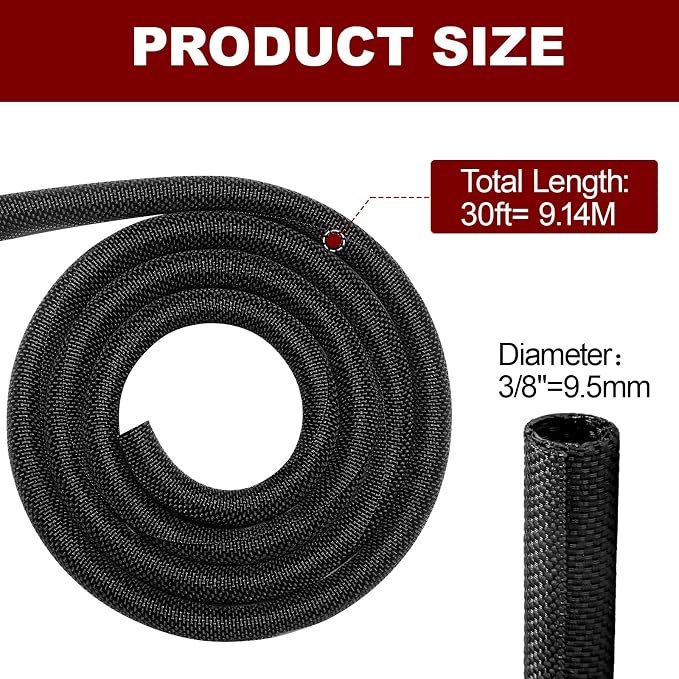 Automotive Wire Loom High Temperature Braided Wire Loom, Split-Sleeve Heat - Image 4