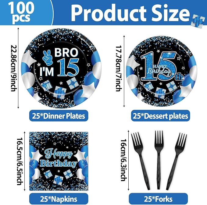 100 Pcs 15th Birthday Decorations - Image 2