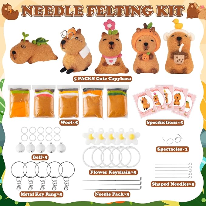Capybara Needle Felting Kit - Image 2