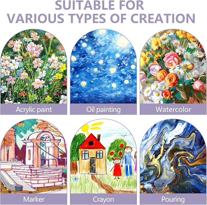 ESRICH Canvas for Painting 12x16, 16 Pack Canvas Boards for Painting Cotton - Image 4