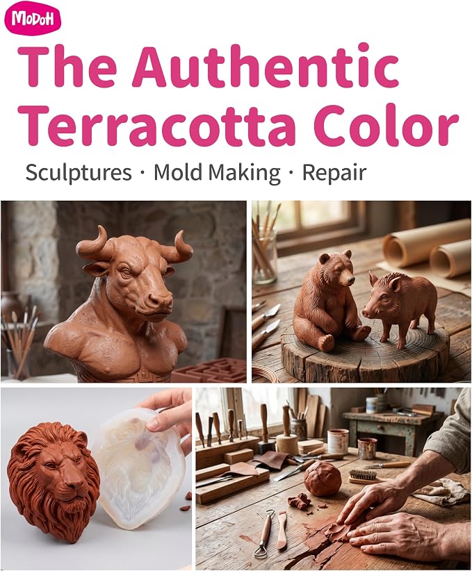 Plasticine Oil Based Modeling Clay, Non Hardening Reusable Clay, Non Toxic - Image 7