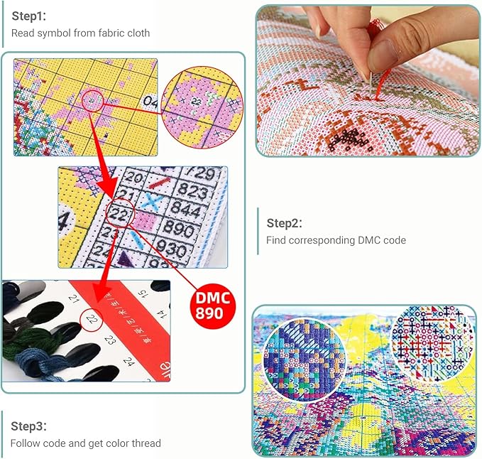 HKLIOPU Stamped Cross Stitch Kits - Image 5