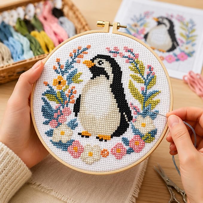 Zhenqing 4-Piece Animal Cross Stitch Kit - Image 3