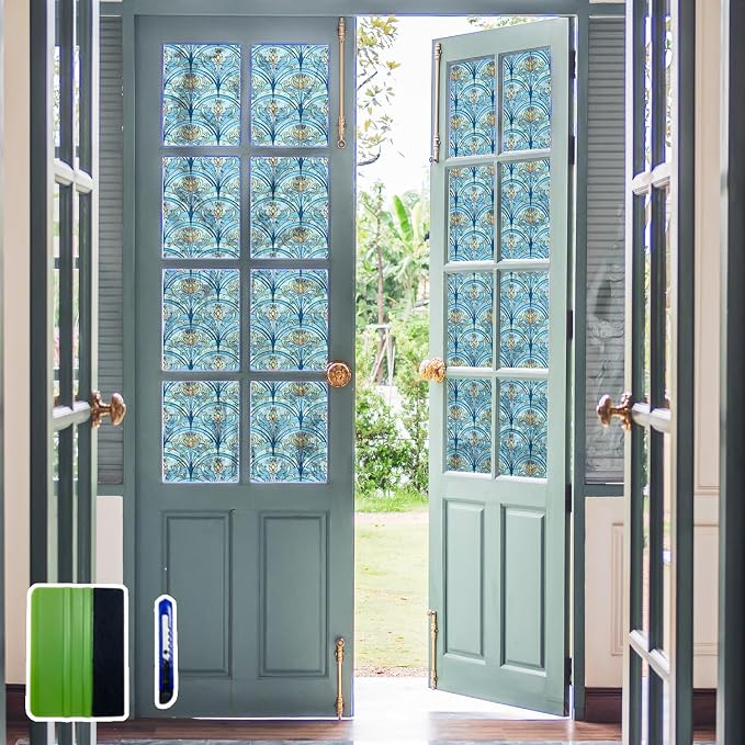 3D Vintage Stained Glass Window Film by ChicSkin