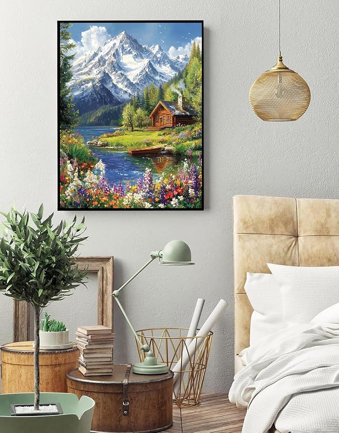 Eiazuiks Stamping Cross Stitch Kit, Snow Mountain Counting Cross Stitch Kit - Image 4