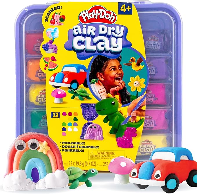 Play-Doh Air Dry Clay Case, Scented Variety Pack, 13 Air-Dry Clays, Fun Molds by Unknown