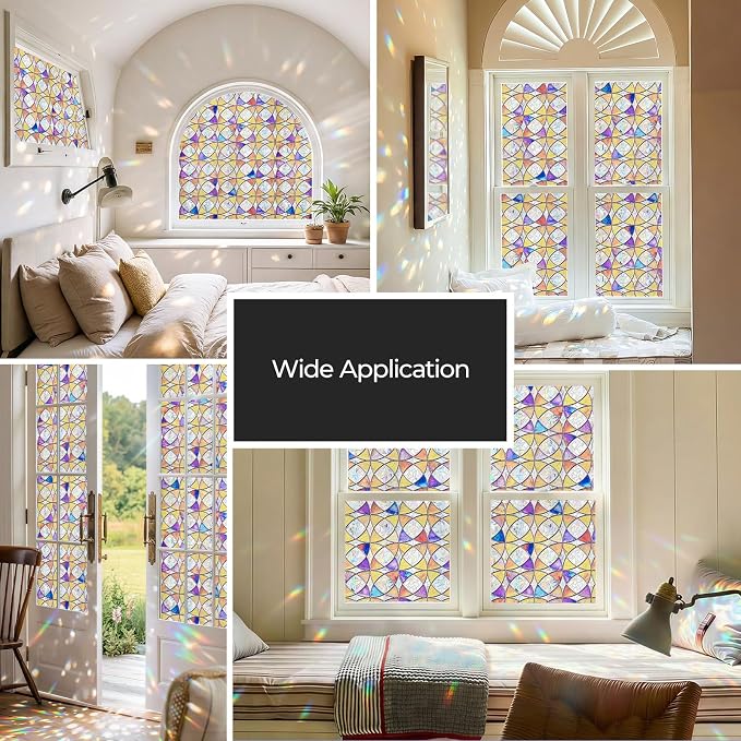 ADD.HERES Window Privacy Film, Stained Glass Decorative Static Cling, Removable - Image 6