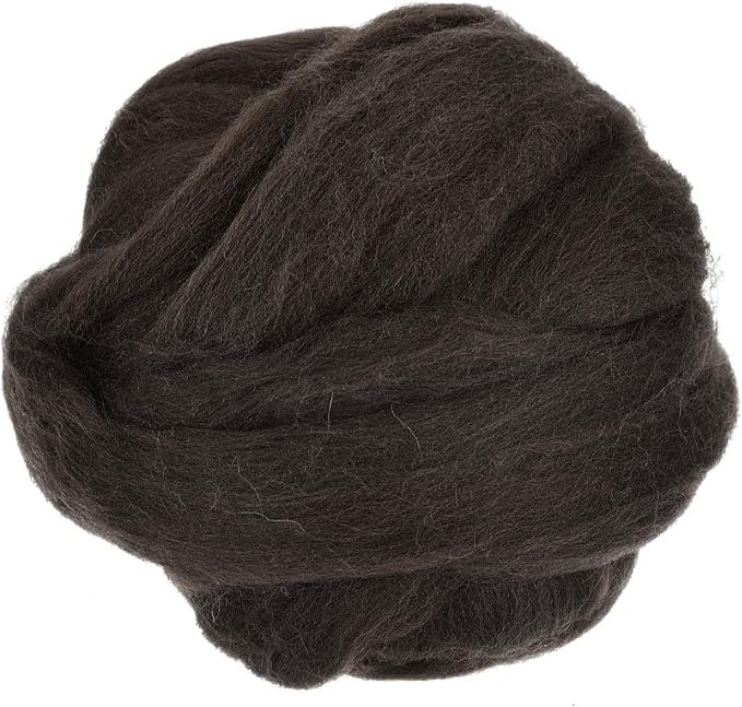 uxcell Needle Felting Wool, 3.5 Oz Nature Fibre Wool Yarn Roving by uxcell