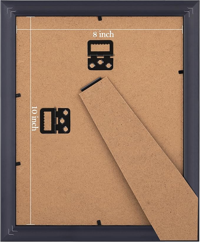 eletecpro 8x10 Vintage Picture Frame, Glass Cover, Horizontal or Vertical - Image 4