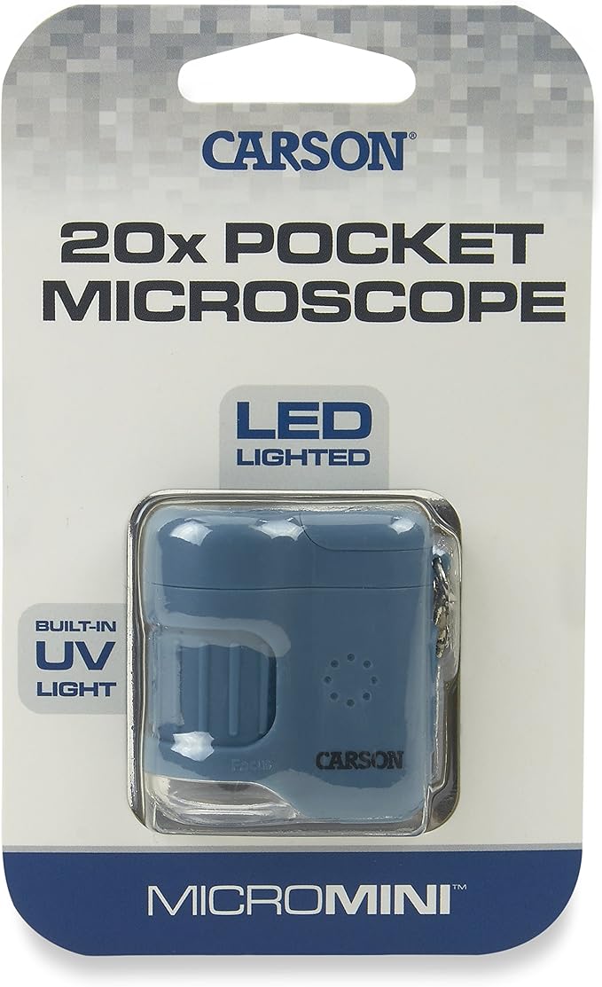 MicroMini Blue, Pocket Microscope Keychain | Built-In Flashlight - Image 3