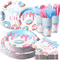 Pickmesh 400 Pcs Donut Themed Gender Reveal Party Supplies Include Boy or Girl by Pickmesh