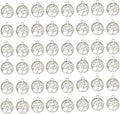 YYaaloa Pack of 50 Tibetan Tree of Life Charms; Silver, Mixed Smooth Metal by YYaaloa