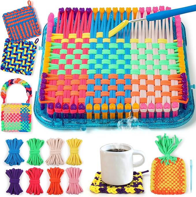IQKidz Weaving Loom Kit Toys, DIY Arts and Crafts by IQKidz