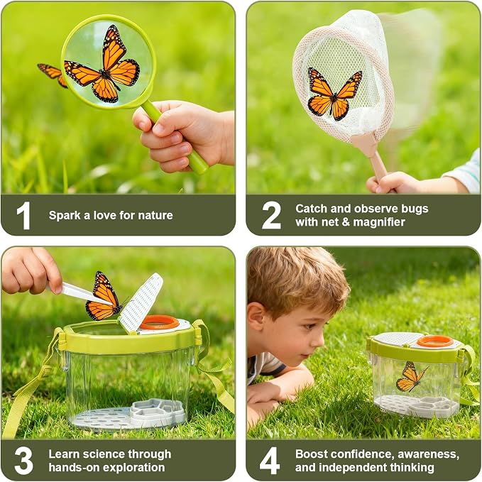 Dreamon Kids Gardening Tools & Bug Catcher Kit, 2-in-1 Outdoor Toys - Image 5