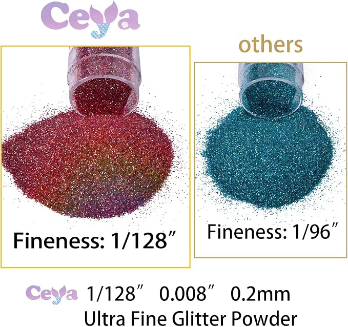 Ceya Holographic Ultra Fine Glitter Powder Set 28 Colors, 9.87oz/280g Craft - Image 4