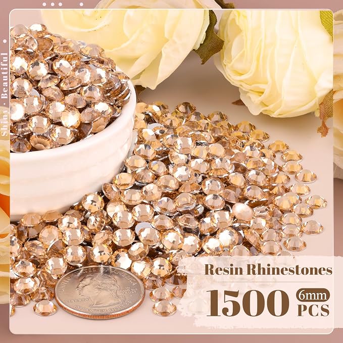 1500PCS 6mm Resin Rhinestones Bulk - Image 2