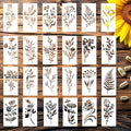 LLOUSSAK 24Pcs Flower Stencils for Painting, Leaf Stencil for Flower Leaf Crafts by Unknown
