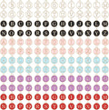 SANNIX 156 Pcs/6 Sets Letter Charms Double Sided Alphabet ABC Capital A-Z by SANNIX